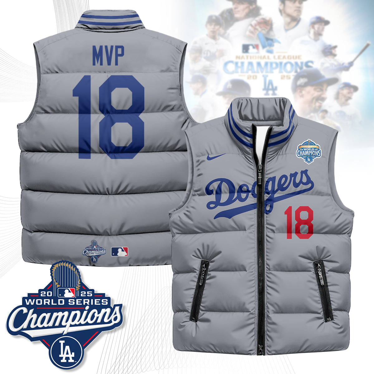 LAD 2025 Back To Back Champions Puffer Vest