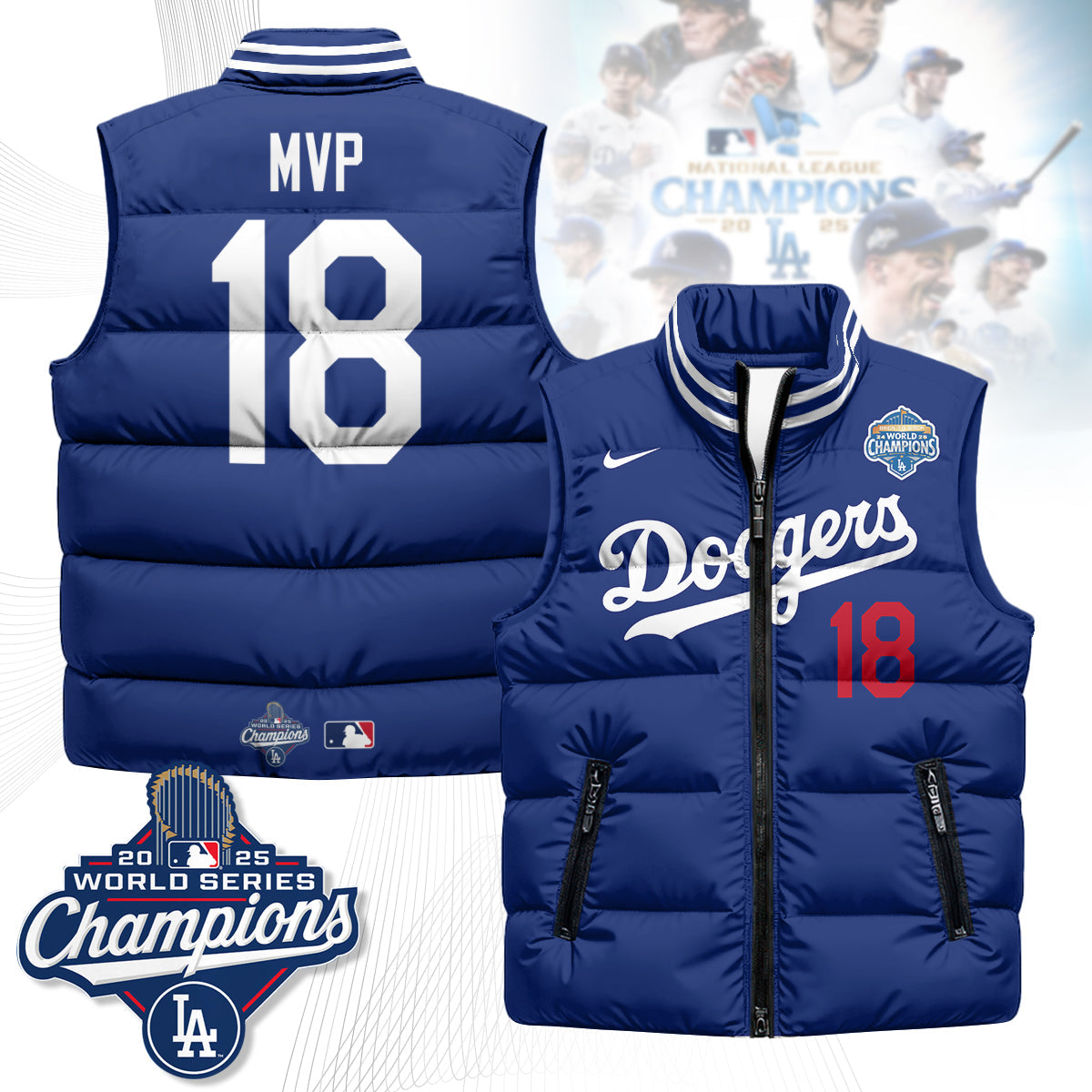 LAD 2025 Back To Back Champions Puffer Vest