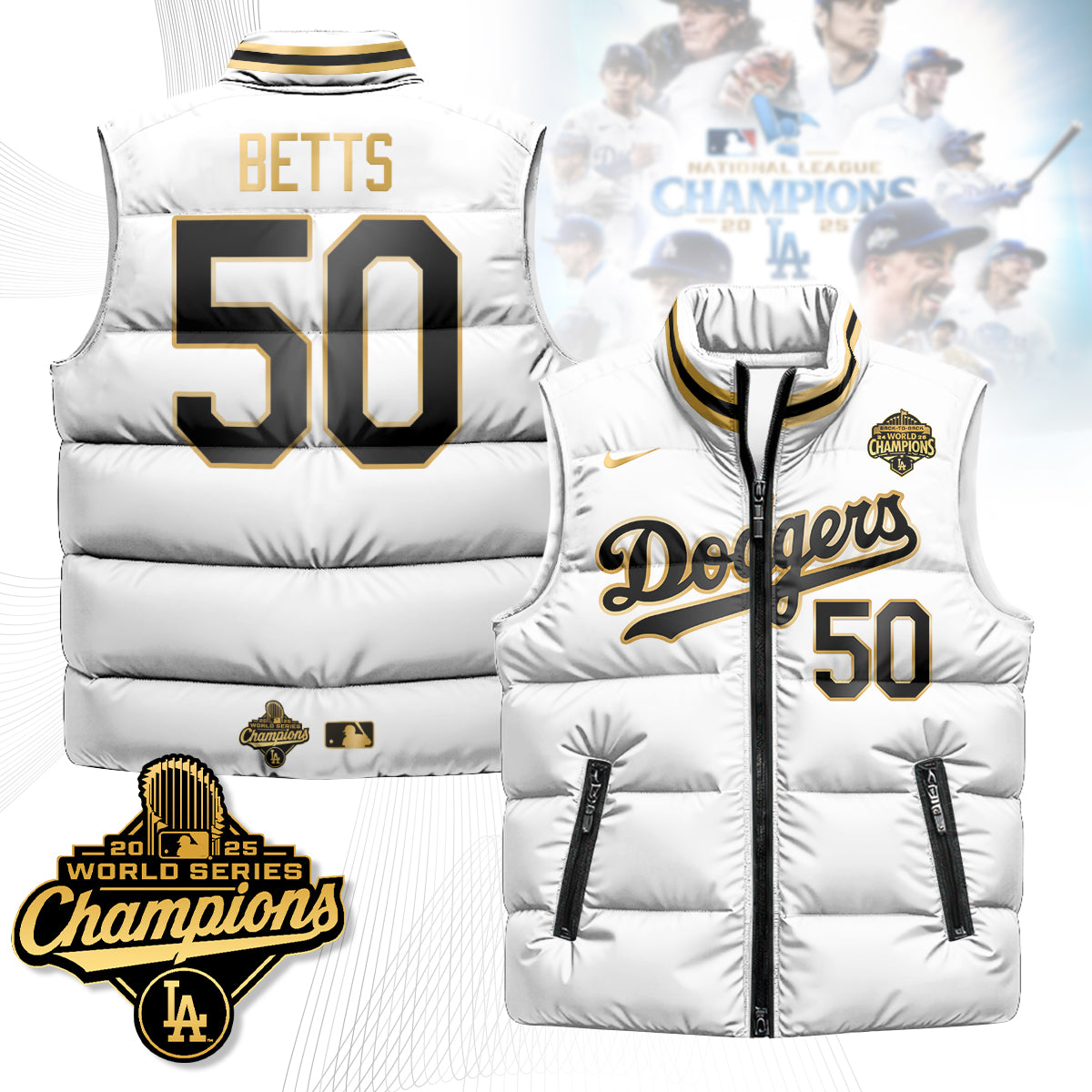 LAD 2025 Back To Back Champions Puffer Vest