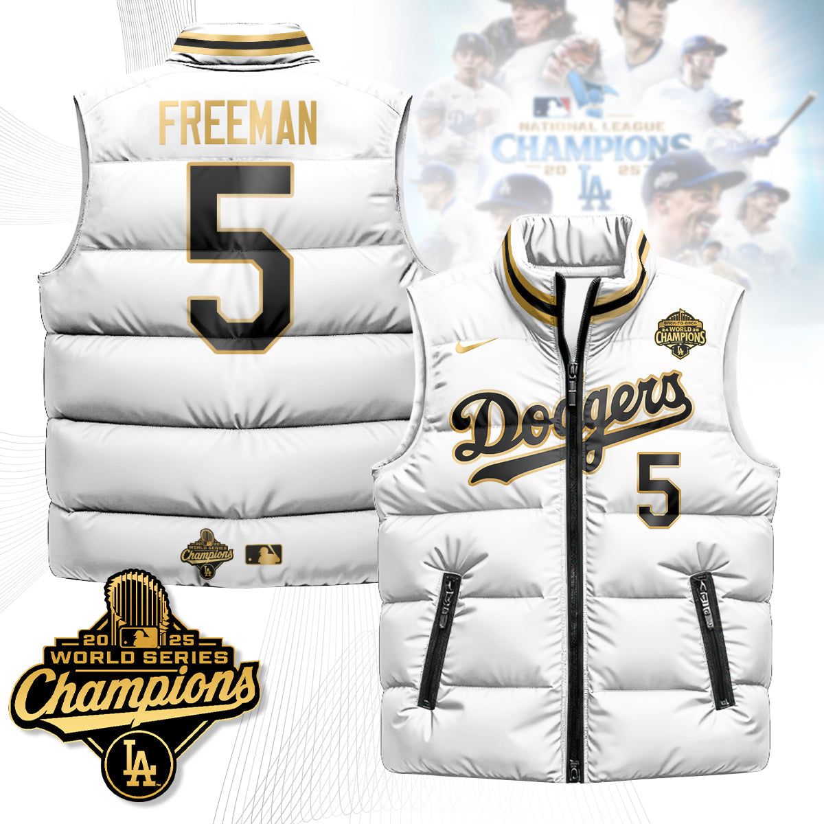 LAD 2025 Back To Back Champions Puffer Vest