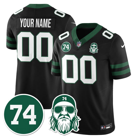 Custom NYJ Vapor Limited Jersey - Nick Mangold Patch - Stitched