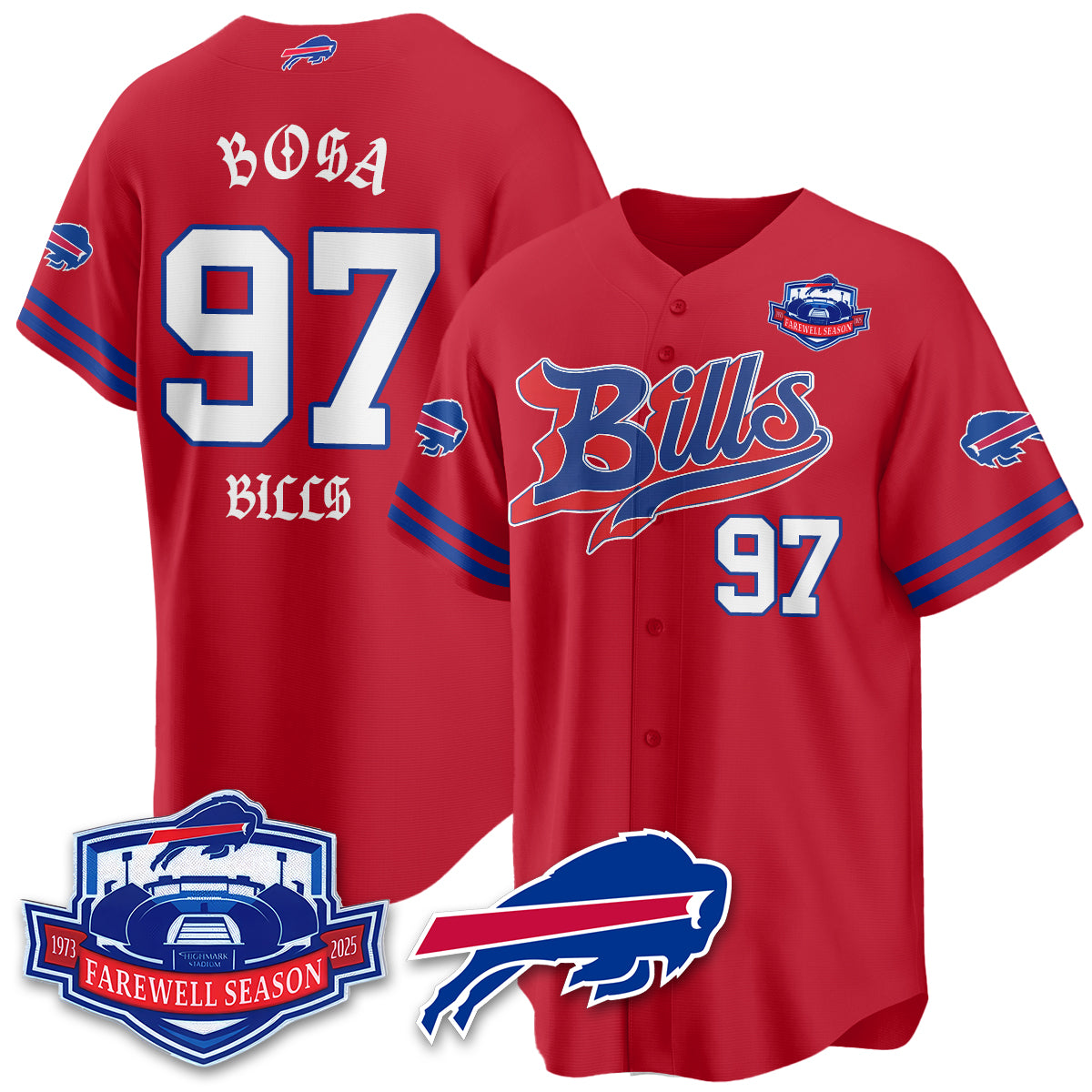 BUF Born x Raised Baseball Jersey - All Stitched