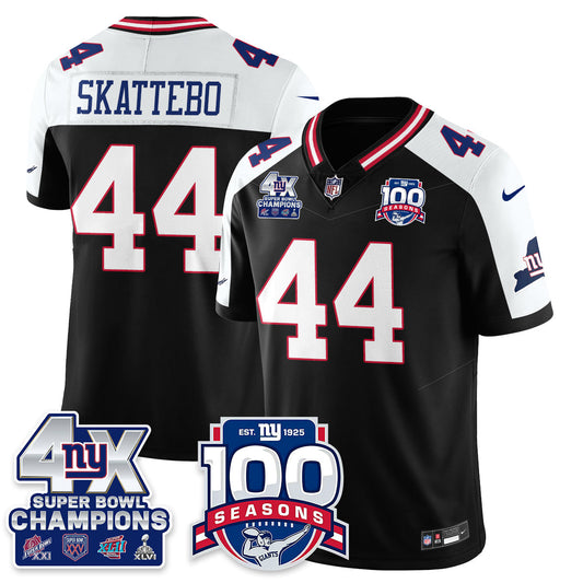 NYG 4-Time Champions Vapor Limited Jersey- 100th Season - Stitched N1