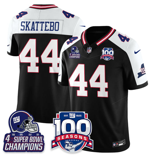 NYG 4-Time Champions Vapor Limited Jersey- 100th Season - Stitched