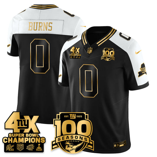 NYG 4-Time Champions Limited Gold Jersey- 100th Season - Stitched