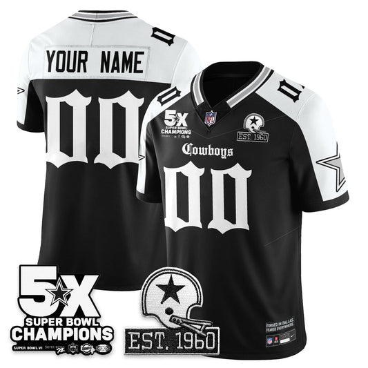 DAL 'Gothic 5-Time Champions Edition' Vapor Limited Custom Jersey - Stitched