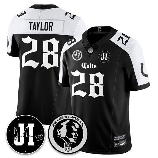 IND Gothic Vapor Limited Jersey - John Madden, Jim Irsay Patch - Stitched
