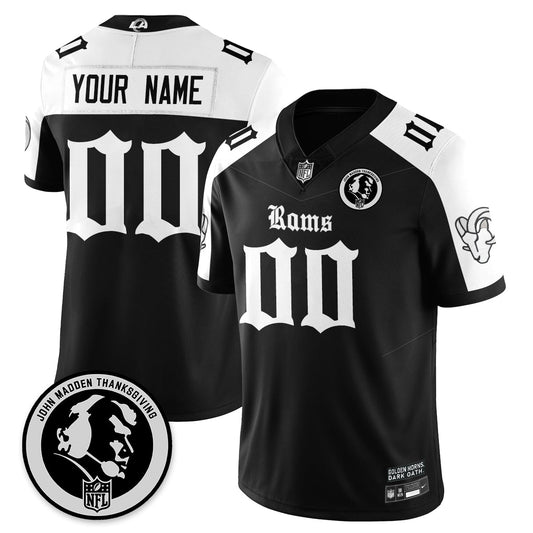 LAR Gothic Vapor Limited Custom Jersey - John Madden Patch - All Stitched