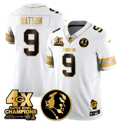 GB 4-Time Champions Vapor Limited Gold Jersey - John Madden Patch - All Stitched