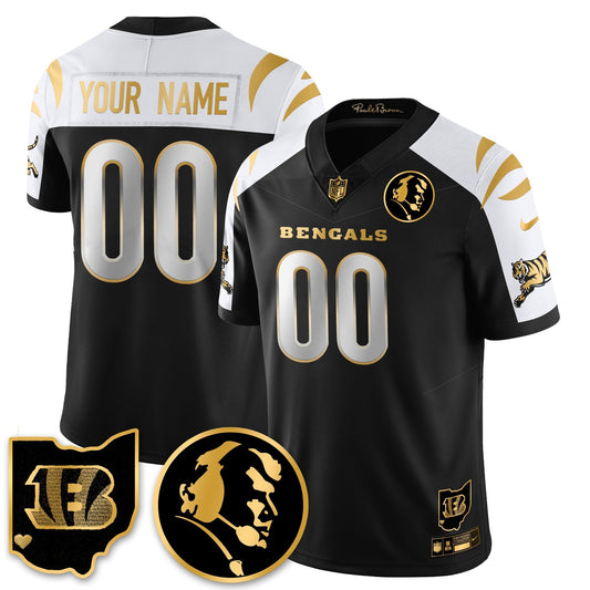 CIN Vapor Limited Gold Custom Jersey - John Madden Patch - Stitched