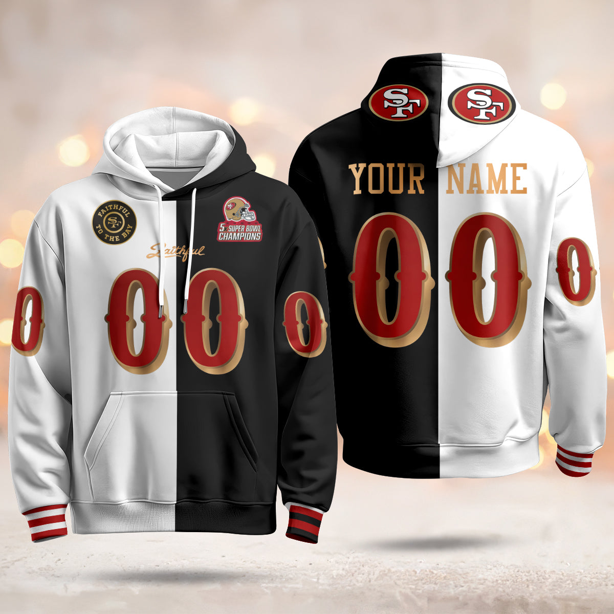 SF Rivalries 5x Champions & Faithful To The Bay Vapor Limited Hoodie - Stitched