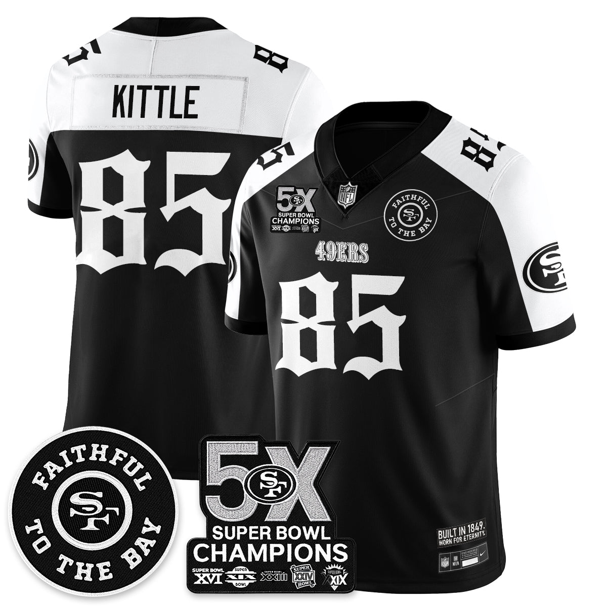 SF 5-Time Champions Gothic Vapor Limited Jersey - All Stitched