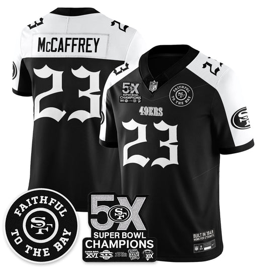SF 5-Time Champions Gothic Vapor Limited Jersey - Stitched