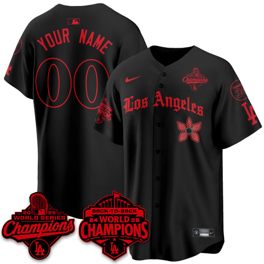 LAD 2025 World Series Champions x Stranger Things Vapor Premier Custom Jersey - All Stitched