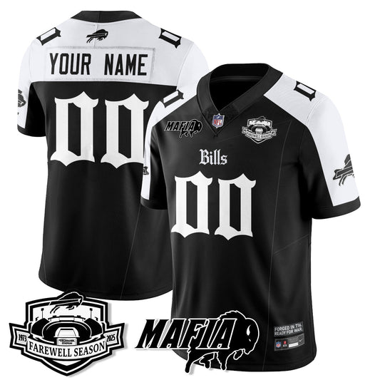 BUF Mafia Gothic Vapor Limited Custom Jersey - Farewell Highmark Patch - Stitched