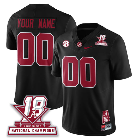 Custom BAMA 18x-Time National Champions Vapor Limited Jersey - Stitched