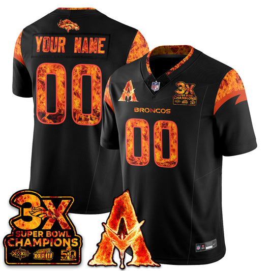 Custom DEN x Avatar 3 Fire and Ash Jersey - Stitched