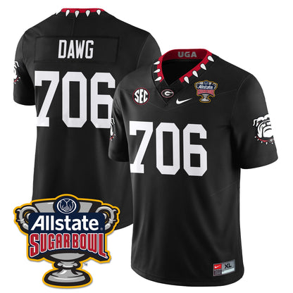 UGA Vapor Limited Football Jersey - Sugar Bowl - All Stitched