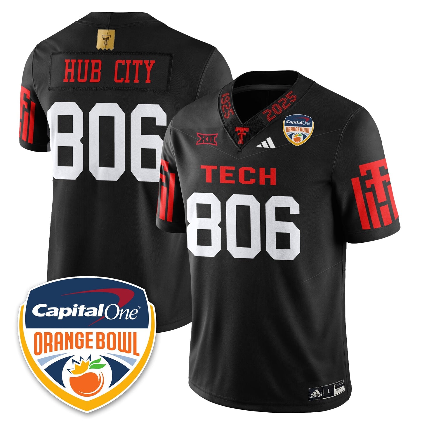 TTRR Football Vapor Limited Football Jersey - Orange Bowl - All Stitched