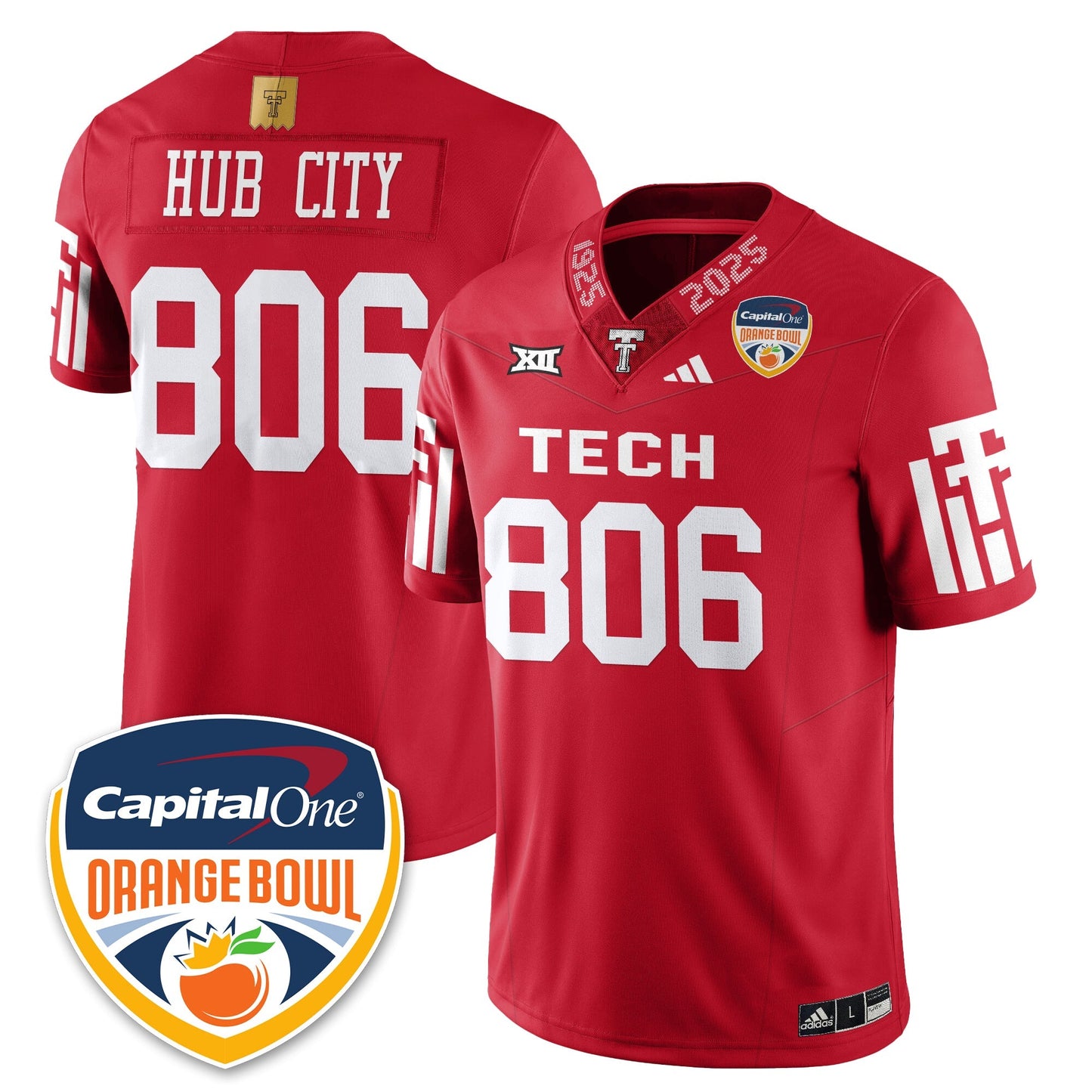 TTRR Football Vapor Limited Football Jersey - Orange Bowl - All Stitched