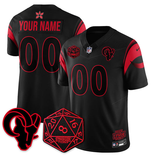Los Angeles Rams Stranger Things Vapor Limited Custom Jersey V2 - All Stitched