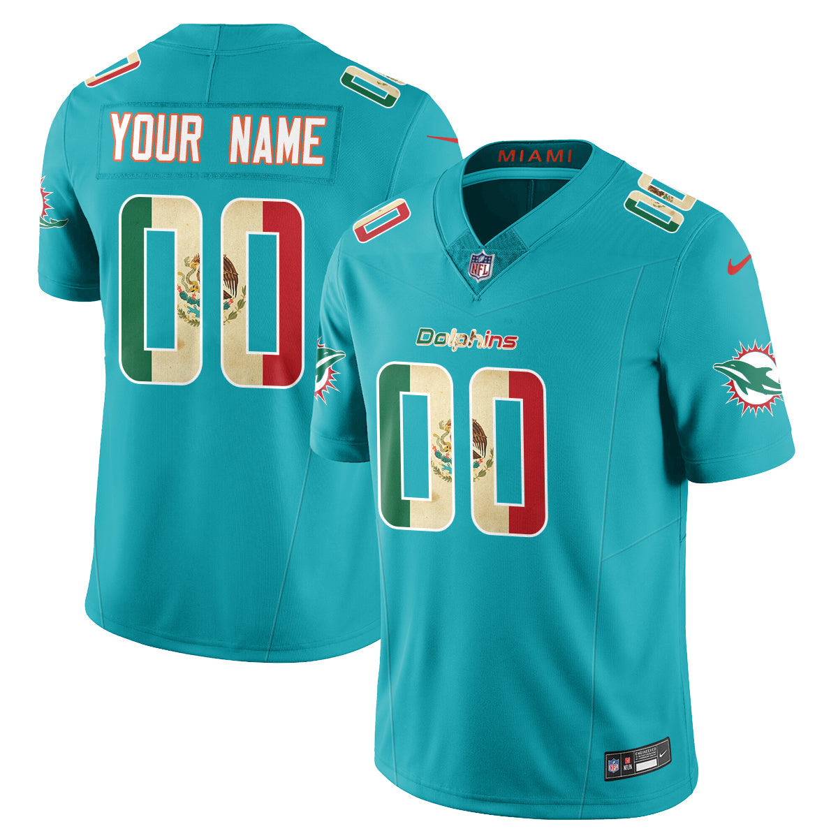 Custom MIA Mexico Vapor Limited Jersey - All Stitched