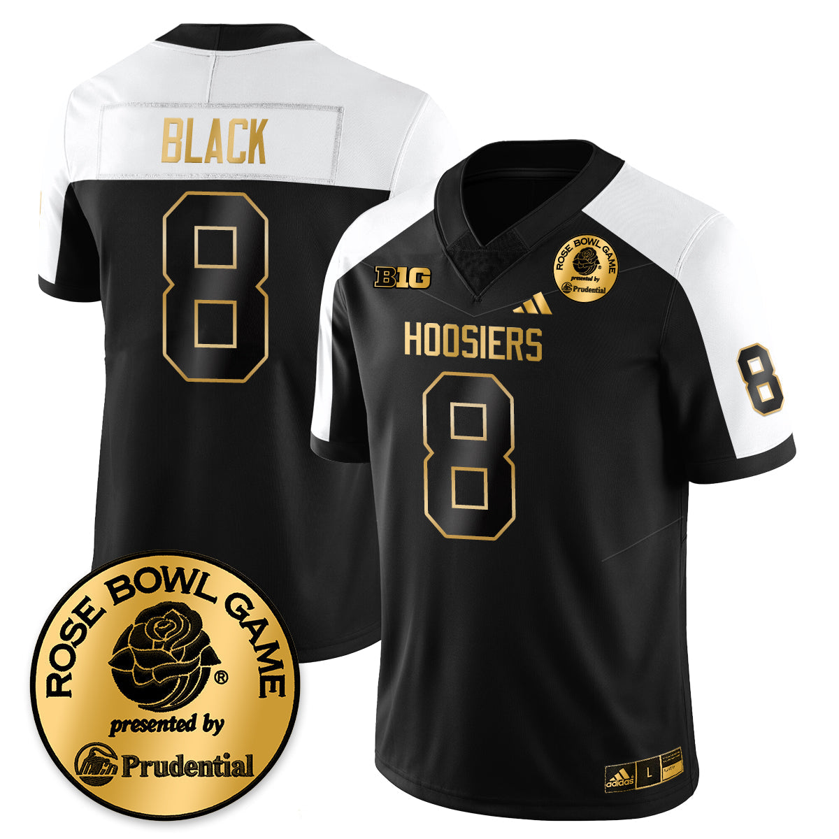 Indiana H Vapor Limited Football Gold Jersey - Rose Bowl - All Stitched