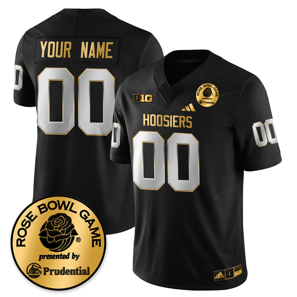 Indiana H Vapor Limited Football Gold Jersey - Rose Bowl - All Stitched