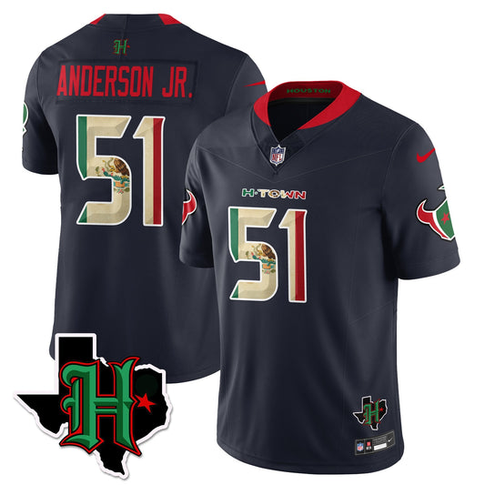 HOU Mexico Vapor Limited Jersey - Stitched