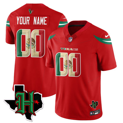 HOU Mexico Vapor Limited Custom Jersey - All Stitched