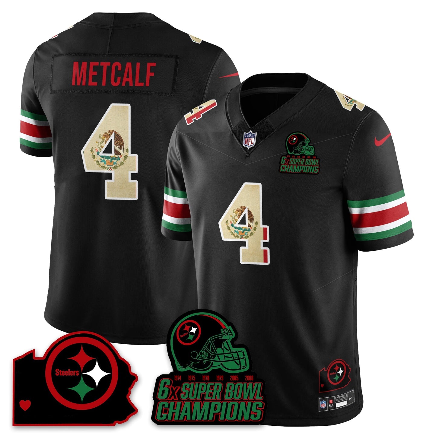 PIT 6-Time Champions Mexico Vapor Limited Jersey - All Stitched