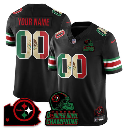 PIT 6-Time Champions Mexico Vapor Limited Custom Jersey - All Stitched
