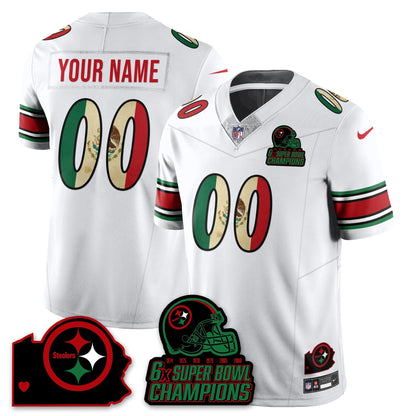 PIT 6-Time Champions Mexico Vapor Limited Custom Jersey - All Stitched