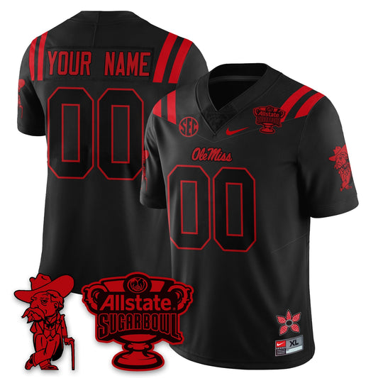 Custom OMR 2025 Sugar Bowl 'Stranger Things Edition' Vapor Limited Football Jersey - Stitched