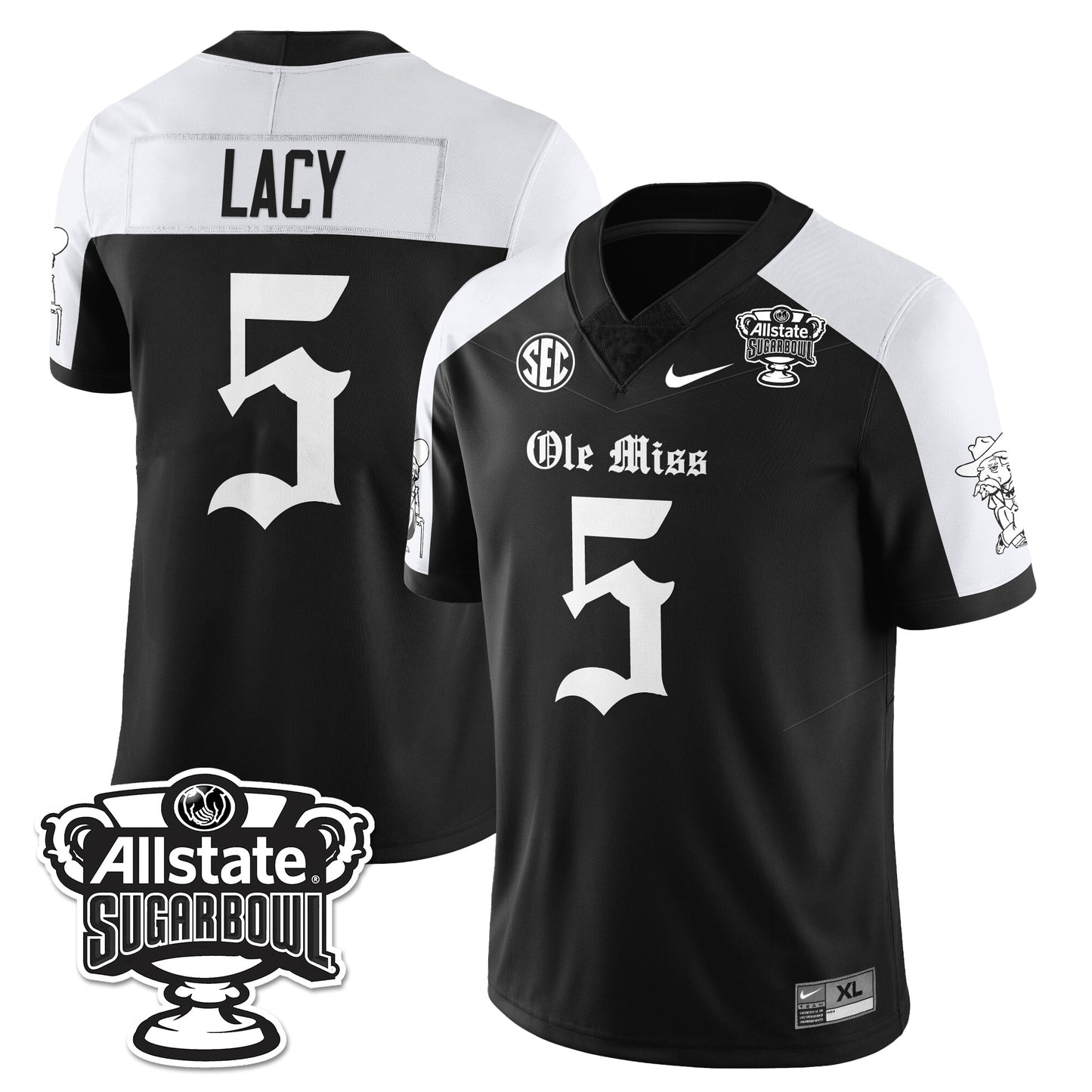 OMR 2025 Sugar Bowl Gothic Vapor Limited Football Jersey - All Stitched