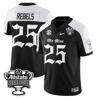 OMR 2025 Sugar Bowl Gothic Vapor Limited Football Jersey - All Stitched