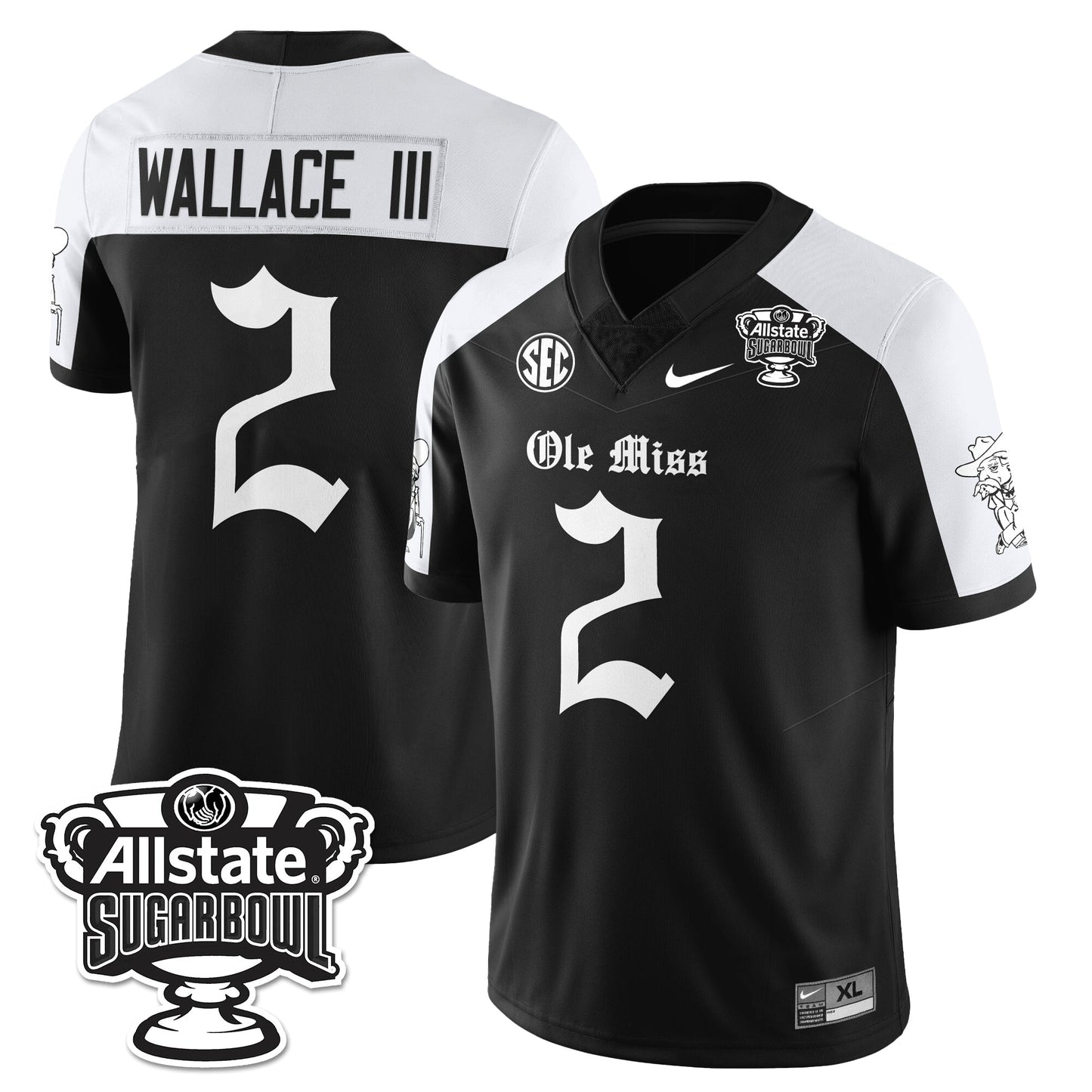 OMR 2025 Sugar Bowl Gothic Vapor Limited Football Jersey - All Stitched