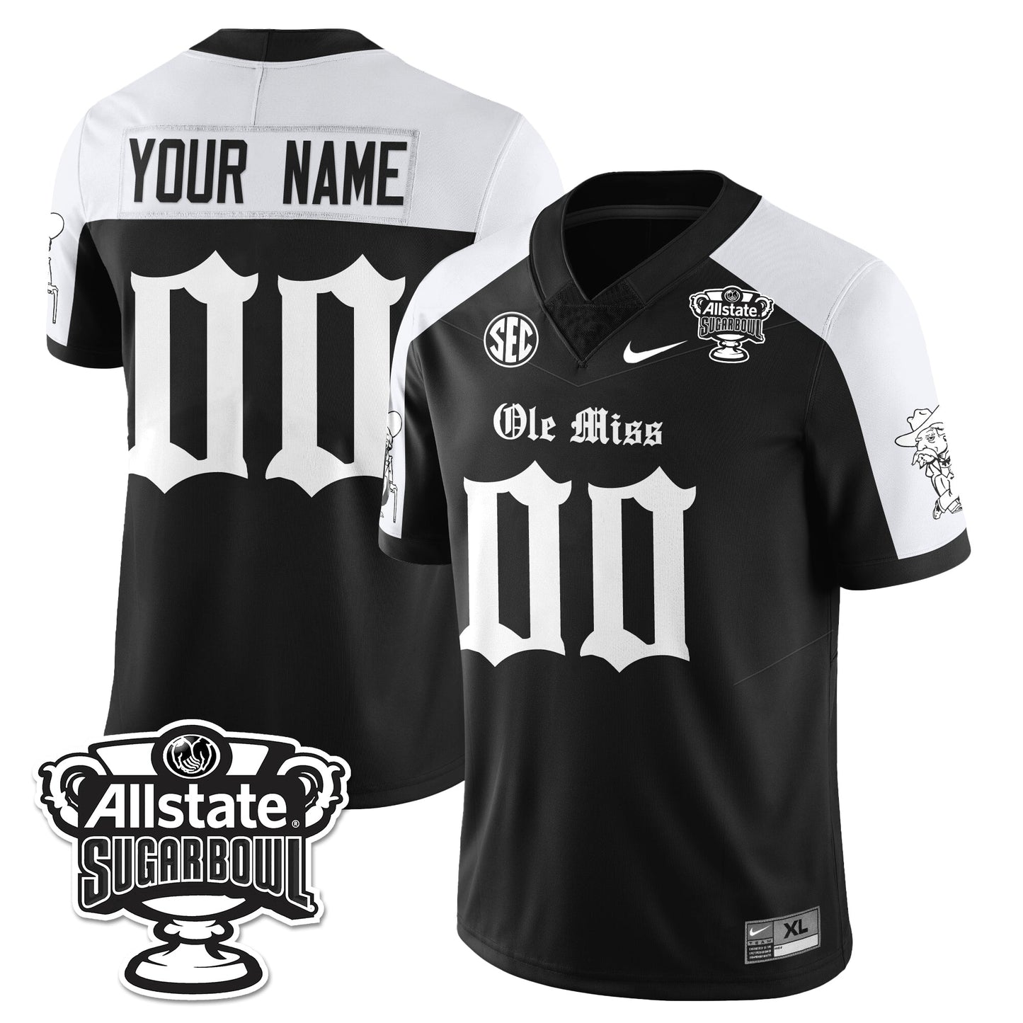 OMR 2025 Sugar Bowl Gothic Vapor Limited Football Jersey - All Stitched