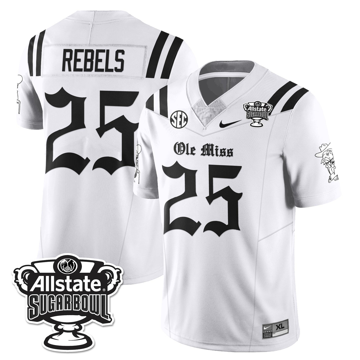 OMR 2025 Sugar Bowl Gothic Vapor Limited Football Jersey - All Stitched