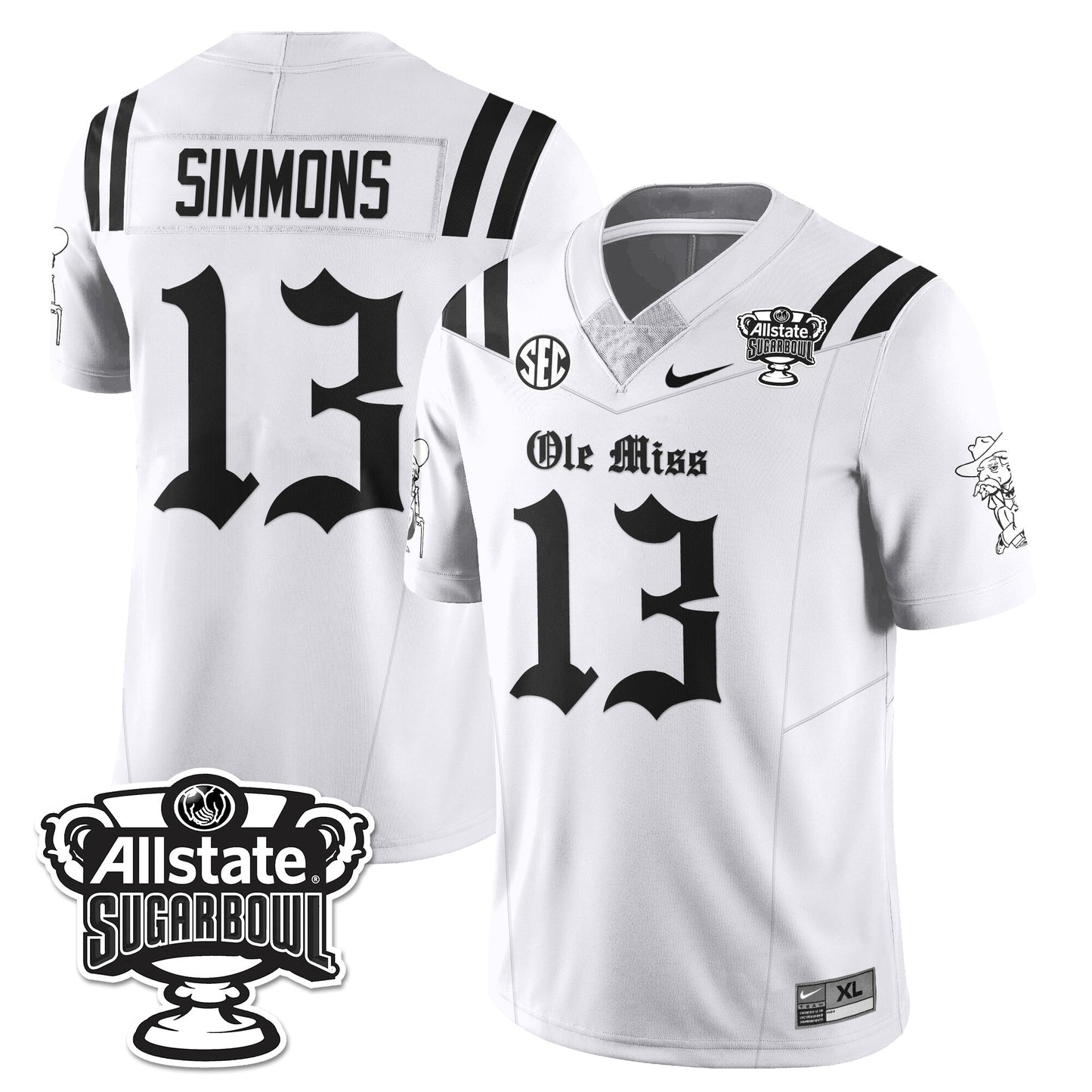 OMR 2025 Sugar Bowl Gothic Vapor Limited Football Jersey - All Stitched