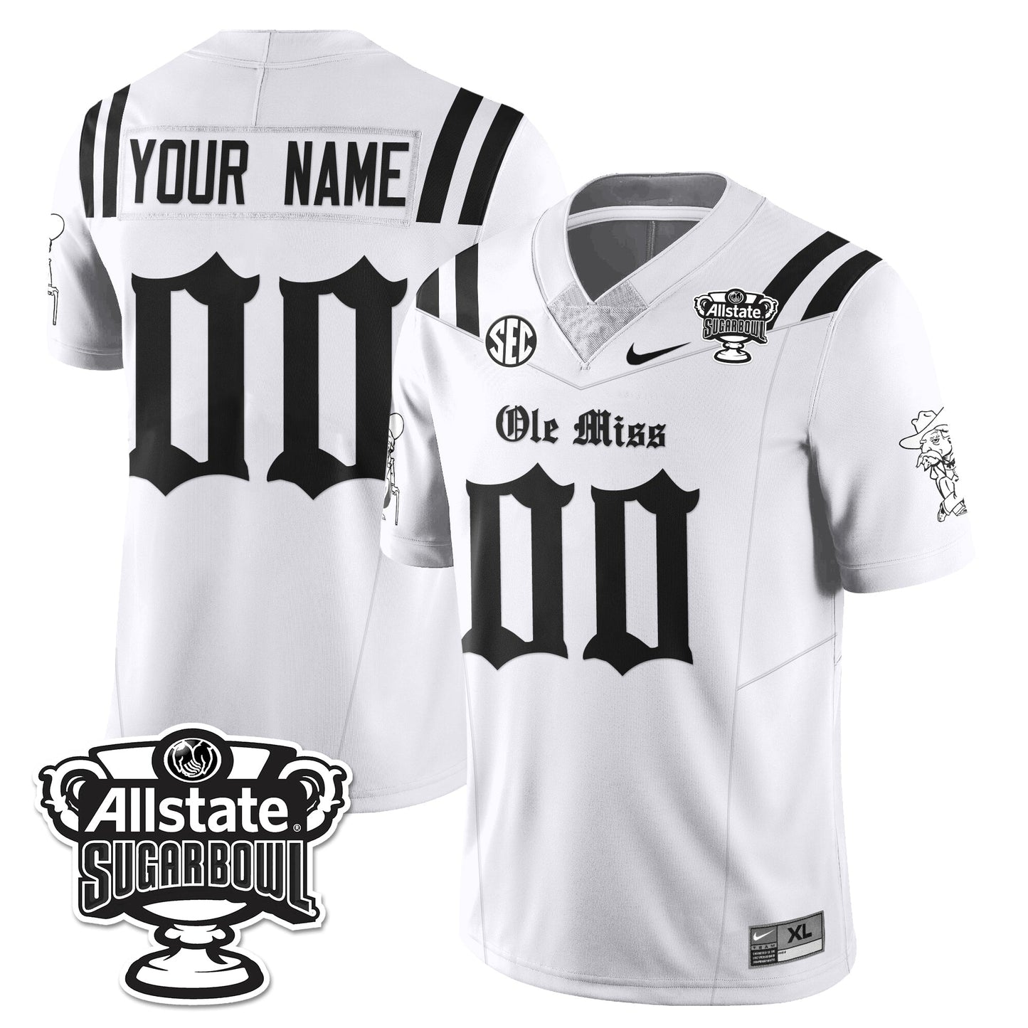 OMR 2025 Sugar Bowl Gothic Vapor Limited Football Jersey - All Stitched