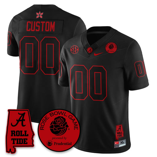 Custom BAMA Stranger Things Rose Bowl Vapor Limited Football Jersey - Stitched