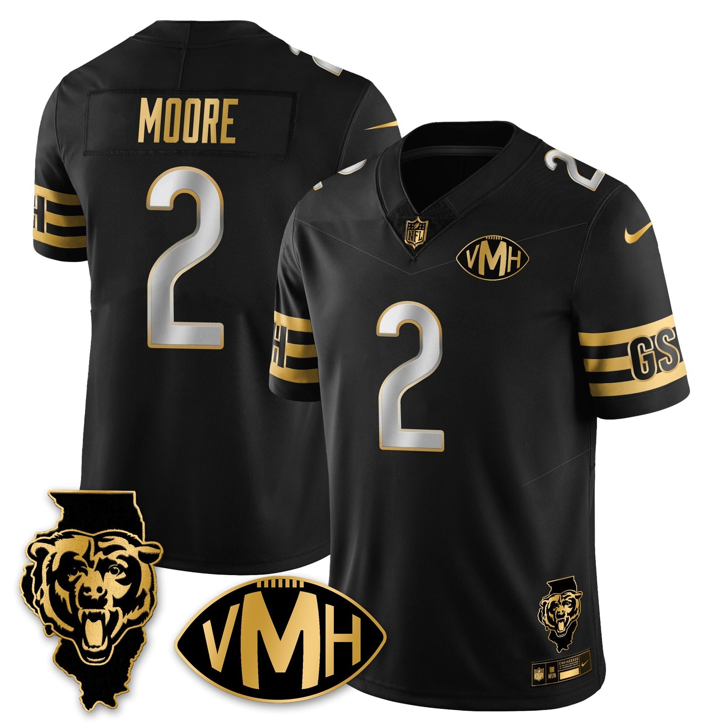 CHI Honor Virginia Halas McCaskey Vapor Limited Jersey - All Stitched