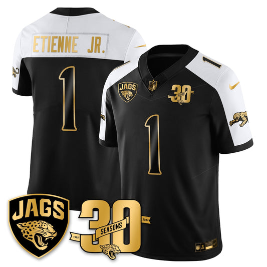 DET 30th Season Patch Throwback Gold Vapor Limited Jersey - Stitched