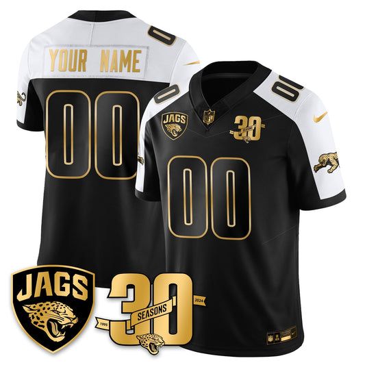 Custom DET 30th Season Patch Throwback Gold Vapor Limited Jersey - Stitched
