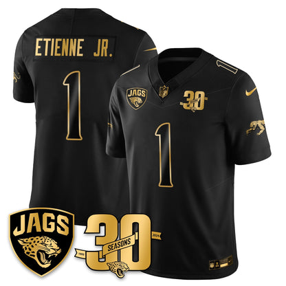 DET 30th Season Patch Throwback Gold Vapor Limited Jersey - All Stitched