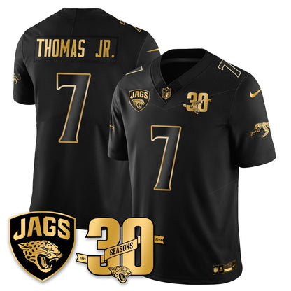 DET 30th Season Patch Throwback Gold Vapor Limited Jersey - All Stitched