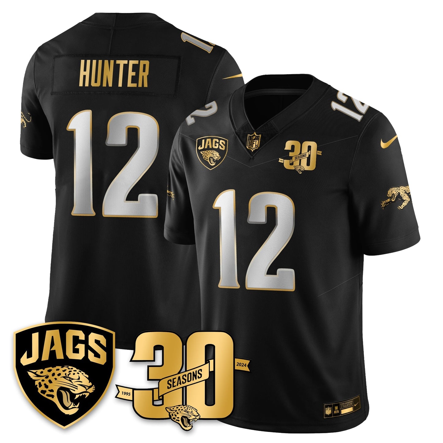 DET 30th Season Patch Throwback Gold Vapor Limited Jersey - All Stitched