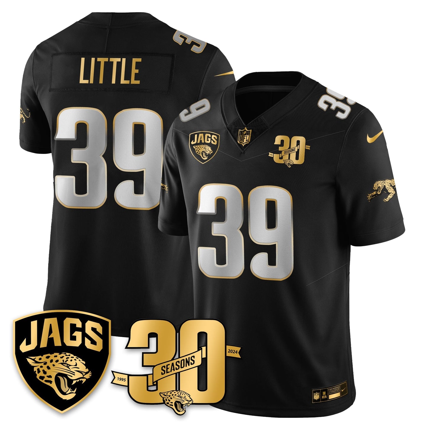 DET 30th Season Patch Throwback Gold Vapor Limited Jersey - All Stitched