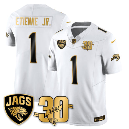 DET 30th Season Patch Throwback Gold Vapor Limited Jersey - All Stitched